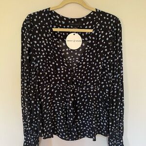 Navy Sanctuary Blouse, Size: S, New with tags